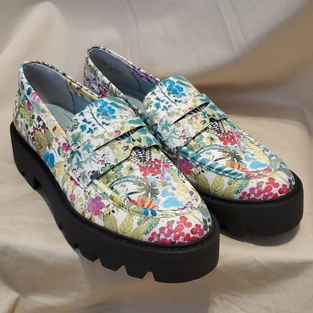 Franco Sarto Floral L-Balin Penny Loafers SZ 7
